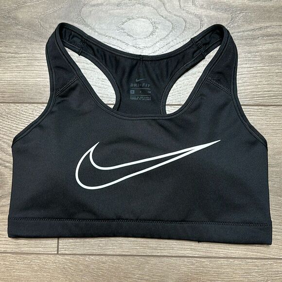 Nike‎ Black Racerback Sports Bra Size Small - Picture 1 of 10